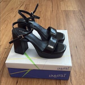 Limelight black chunky heels size 7